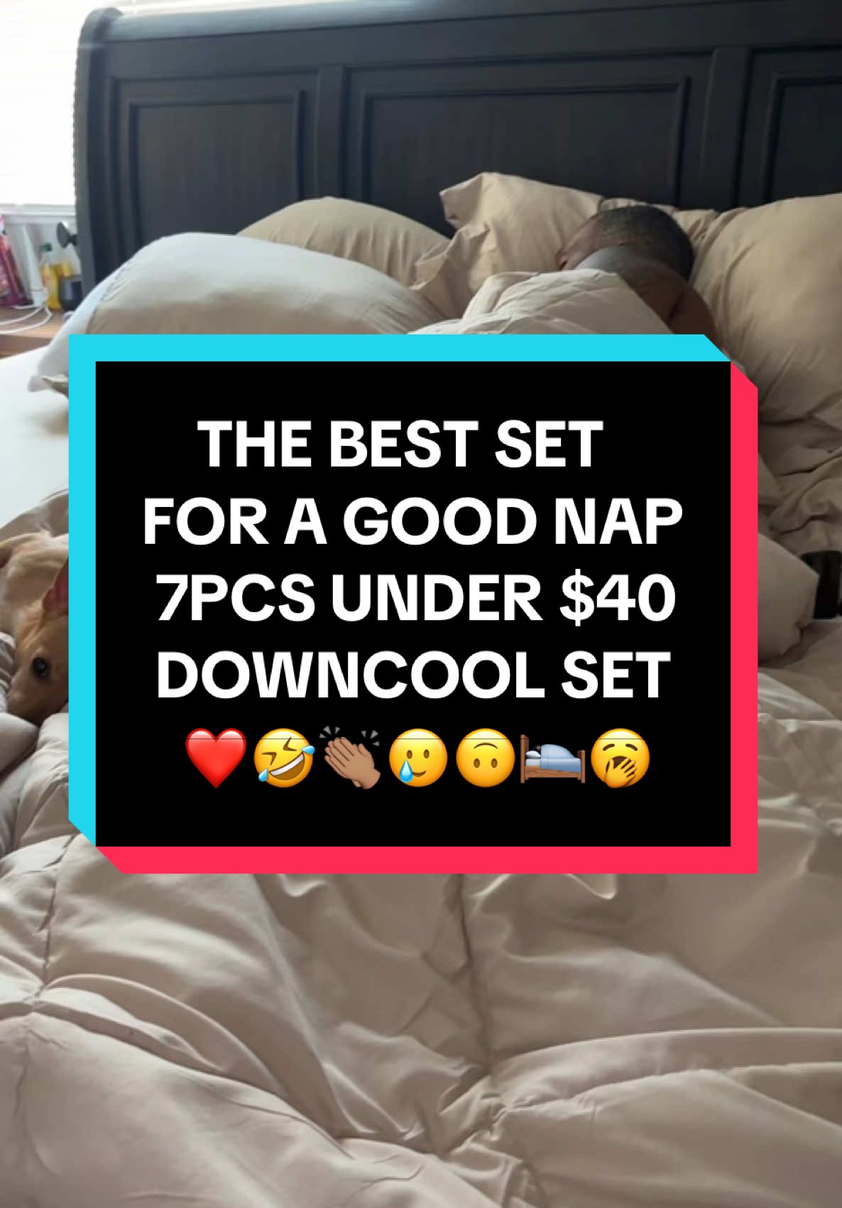 If you want a good night or noon sleep, click the orange shopping cart! 7pcs for under $40!  #creatorsearchinsights #relatable #TikTokShop #tiktokshop #downcool #roomdecor #bedroom #sleepover 