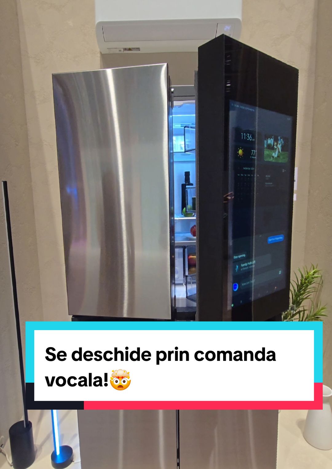 Se deschide prin comanda vocala🤯 #ifa2024 #ifaberlin #Samsung #samsungfridge #sidebyside #tech #technology #techgirl #smartfridge #ai #artificialintelligence 