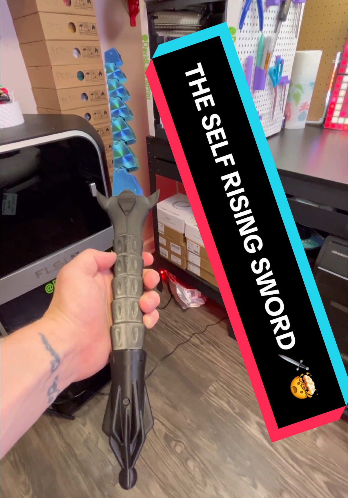 This sword is wild! THE SELF RISING SWORD🗡️🤯 #3d #3dprinting #3dprint #3dprinter #3dprinted #fyp #fypシ #viral #zxycba #3dprints #3dprintinglife #3dprintingtiktok #3dprintingfail #3dprintingnerd #3dprintingtips #3dprintingideas #bambu #bambulabs #bambup1p #asmr #3dprintingasmr #satisfying #satisfyingvideo #sword #katana #swords #katanas #anime #animecosplay #animesword #awareness #cool 