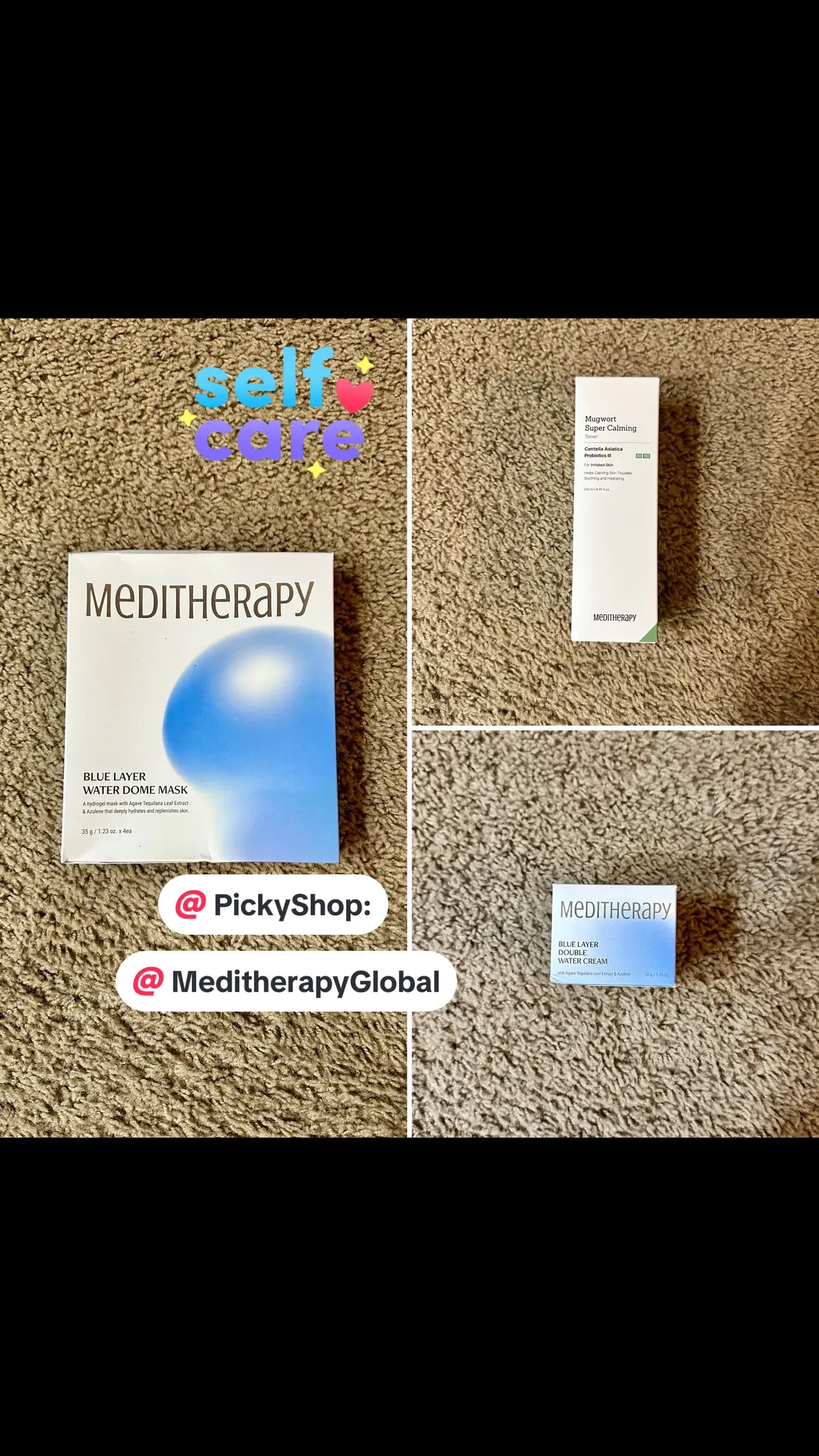 My skin is so soft and glowing after using this trio from @Meditherapy Global 🌟. #meditherapy #hydrating #serum @Picky Shop: @Picky Shop: #moisturizer #picky #gopicky #pickyreview #pickyrewards #viral #kbeauty #beauty #tiktokshop #foryoupage #bluemask #skintok #skincare #Love #glowingskin #skin #healthyskin #skincareroutine 