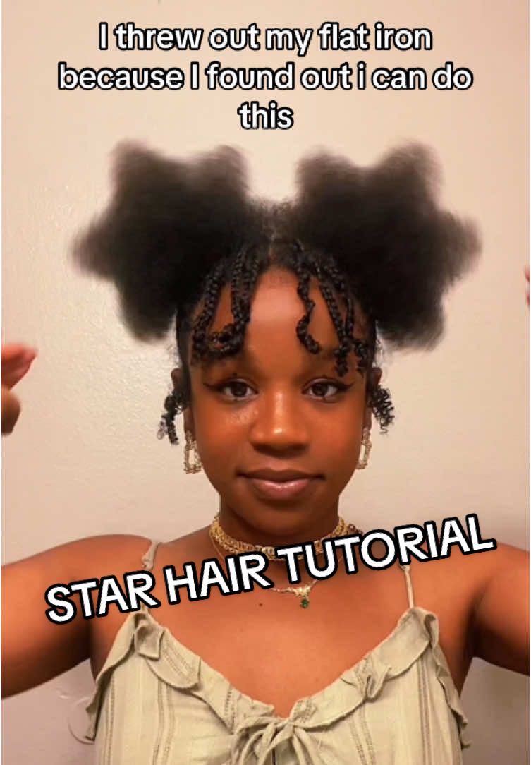 Star puffs tutorial 🌟🤭🌟 #naturalhairstyles 