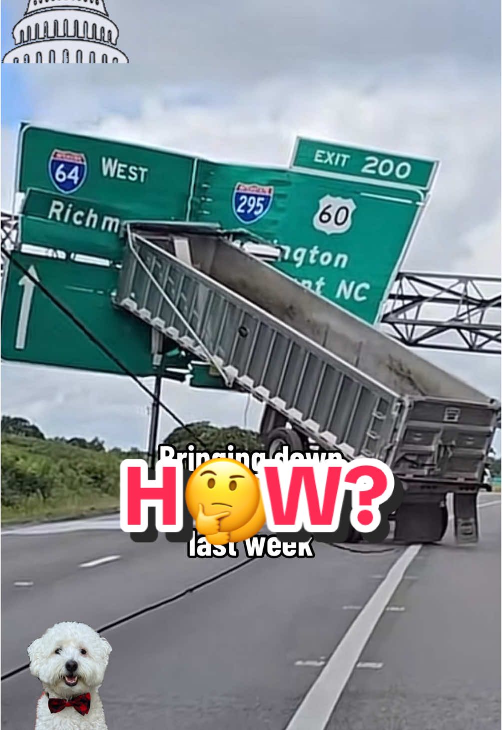 How did that even happen? 🤔 #Highway #Truck #Towing #WashingtonDC 