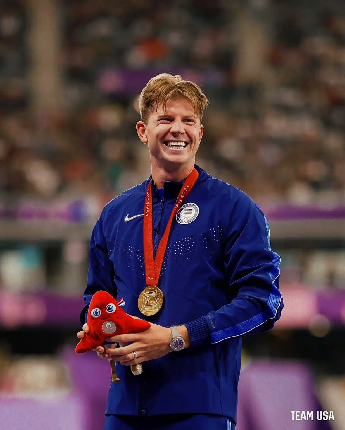 13 years competing for Majors. This is my first time ever being atop the podium🇺🇸🥇 This is my first time being the reason our anthem plays This is my first time being a Paralympic Champion So many emotions, mainly just grateful and proud to be an American All of my other shortcomings prepared me for this. just trusting the process and time in the process. Dreams do come true, sometimes they just take awhile. Keep fighting