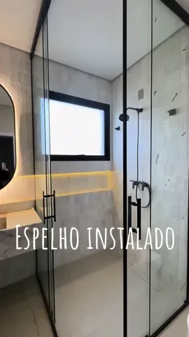 Espelho oval iluminado por led instalado 🪞🫶🏻