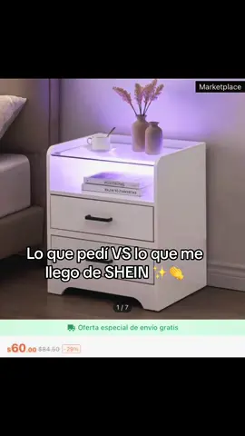 Lo que pedi Vs lo que me llego de SHEIN!  ID mesa de noche 39330957 ID Gavetero 36892923 ID vanity 41596965 ID espejo luz led 35878672 ID mueble con almacenamiento 18495896 ✨✨ #hogar #orden #family #creando #parati #sheinhaul #amamos #enamorada 