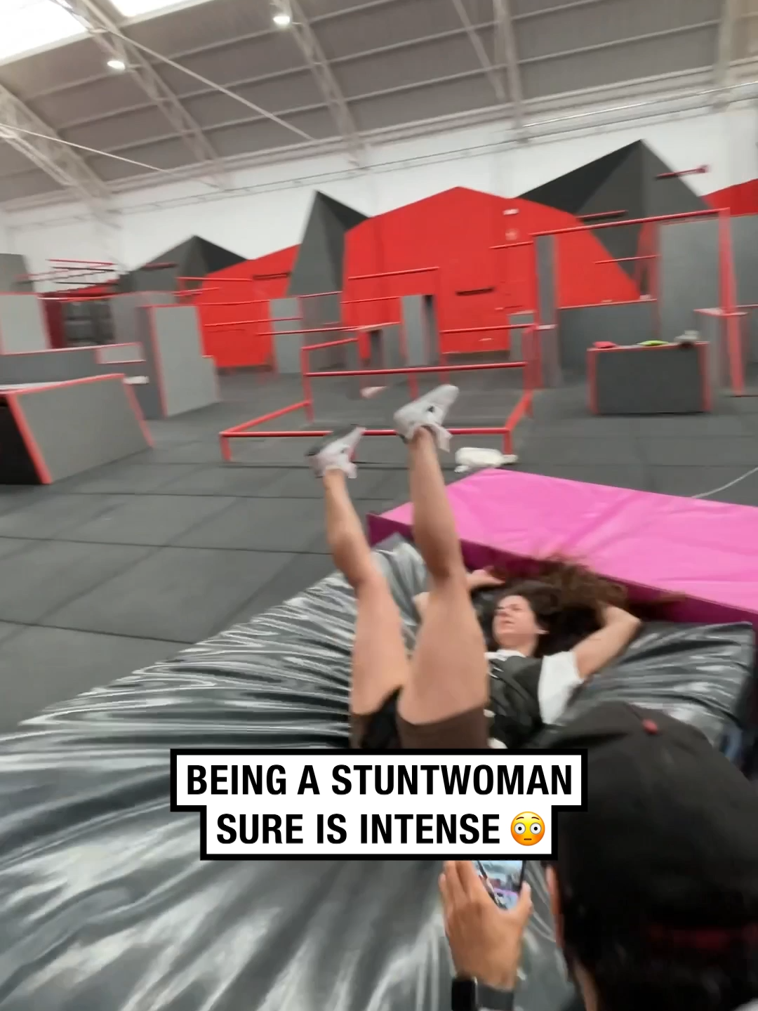 Damn that invisible wall! 🤣👀 🎥 BVIRAL / escac.stuntacademy #UNILAD #stunt #stuntwoman #movie #action #actionmovie #funny