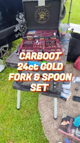 70s Gold cutlery set at Carboot #LIVEhighlights  #TikTokLIVE  #LIVE  #carboot  #carbooting #fleamarket #yardsale #carbootsale #carbootsaleuk #carbootfinds #carbootuk  #ebay #thrift  #thrifted  #thrifting  #thrifthaul  #thrifttok #thriftfinds