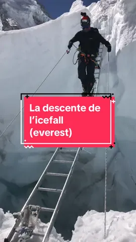 Pov : la descente de l’icefall  Est ce que tu serais capable ?  #extremesports #alpinism #sportstiktok #everest #mountain 