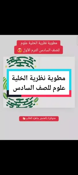 مطوية نظرية الخلية علوم  للصف السادس الترم الأول #مطوية_علوم_نظرية_الخلية #مطويات_سادس_ابتدائي #مطويات_علوم_سادس_ابتدائي  #علوم_سادس_ابتدائي  #مطويات_سادس 