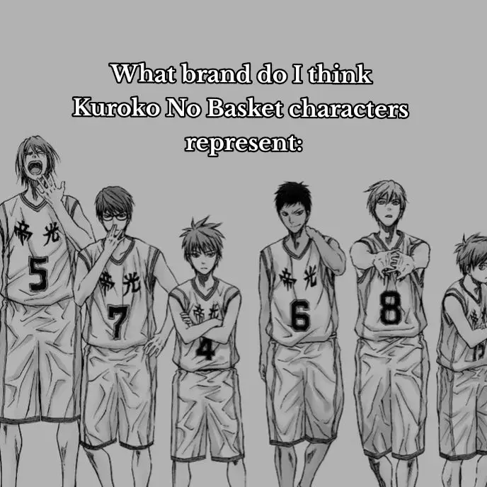 In my head these marks are exactly them #kurokonobasket #kurokosbasketball #akashi #kiseryouta #aomine #midorimashintarou #murasakibara #kurokote #kagamitaiga #animeedit #fy #kurokonobasketedit #anime #basketball 