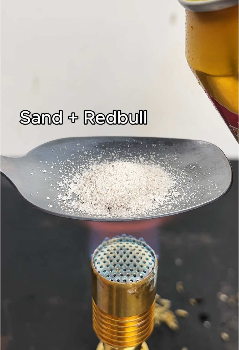 Sand + Redbull vs Hot Spoon #1000 #firespoon #asmrsounds #satisfying #experiment #science #LifeHack #fake #asmr #fyp #trends #leidenfrosteffect 