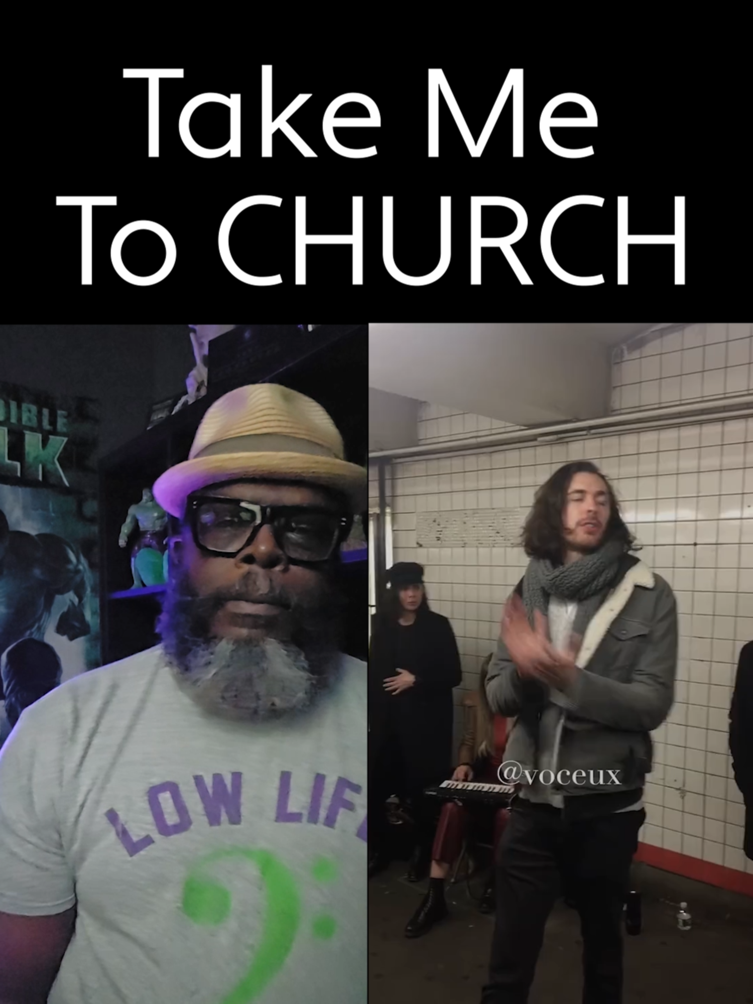 Harmonizing with @hozierofficial in the Subway | Take Me to Church Cover #TakeMeToChurch #thatbassvoice #HozierCover #bassvocals #AcousticCover #LivePerformance #IndieMusic #BassVocals #HozierFans #SubwayPerformance #ViralMusicCover #SoulfulMusic thanks to @voceux for the a cappella!