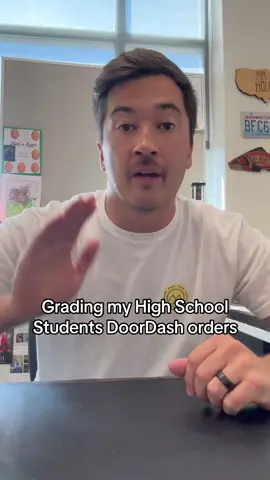 Grading my High School students DoorDash orders! #teacher #highschool #food #Foodie #cookinginmyclassroom 