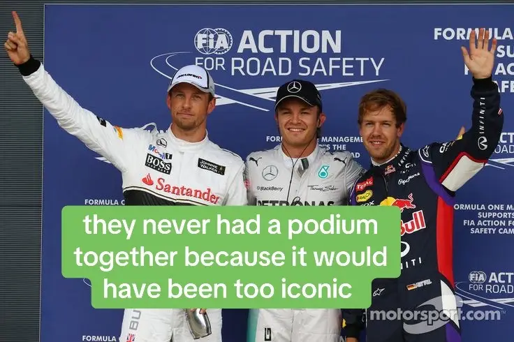 i only did a quick google search so if im wrong please tell me but im pretty sure they never did (after the last video ive been questioning my spelling skills so if its “to” and not “too” im gonna sue chatgpt ‼️‼️) #f1 #sebastianvettel #jensonbutton #nicorosberg 