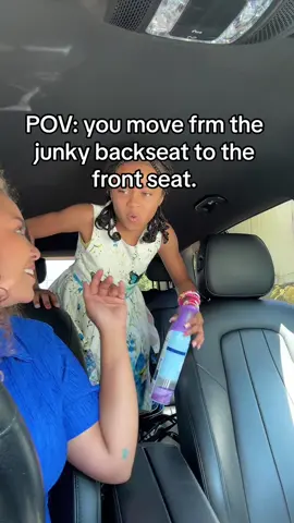 😆😆 POV: you move from the junky backseat to the slightly cleaner front seat with Mommy😂😂 #mommyandme #momlife #lifemoments #funnykids #motherdaughtertiktoks #parentsoftiktok #MomsofTikTok @Febreze®️ #momsoftiktokclub #febreze 