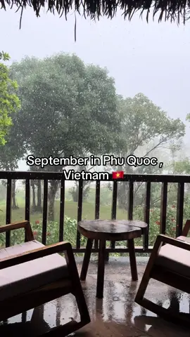 Leaving the sound on , it’s just so calming 😌 #vietnam #honeymoon #phuquoc #rain 