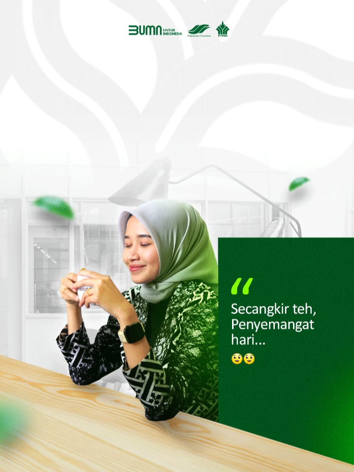 Hai #SahabatN4 Secangkir teh, sesederhana itu, tapi punya kekuatan luar biasa. Setiap tegukan hangatnya seolah membungkus hati, menghilangkan penat, dan menghadirkan senyum yang hilang. Mood booster paling sederhana, namun selalu efektif. ☕🍃✨ #NgetehDulu #PTPN4 #PalmCo #Regional2 #BUMNuntukIndonesia #Butongtea #Segarnyatehasli #fyp  #trending  #viral