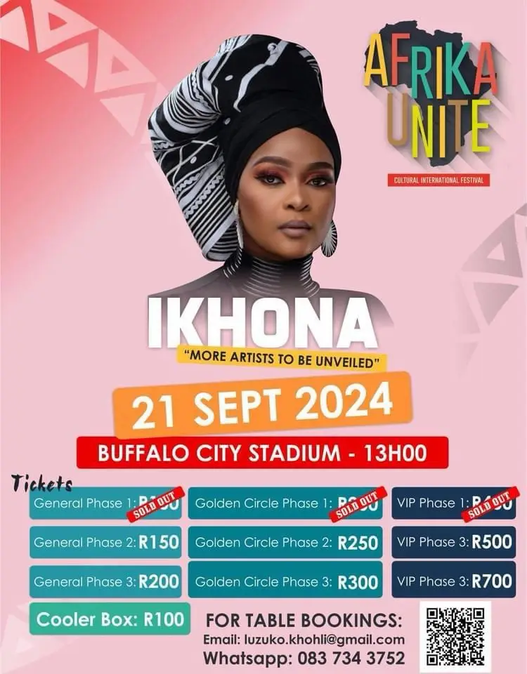 All roads lead to Afrika Unite Cultural International Festival on the 21st of Sep at Buffalo City Stadium! Can’t wait to see you guys 🥰 Tickets are still available at Computicket or Webtickets (Shoprite, Checkers, Pic n Pay) #Ikhona #artist #singersongwriter #andinanto #THULUNGAKHALI #SAMA28 #fypシ #ikhona_music 