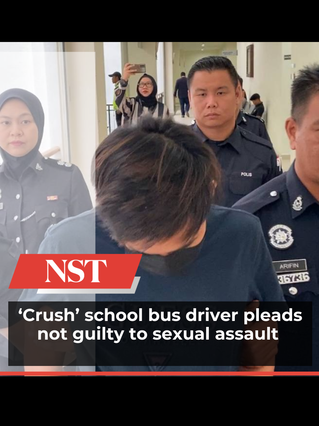 #NSTTV According to the first charge, the accused is charged with sexually assaulting a four-year-old girl, who is also his niece. #busdriver #tiktok #crush #johorbaru