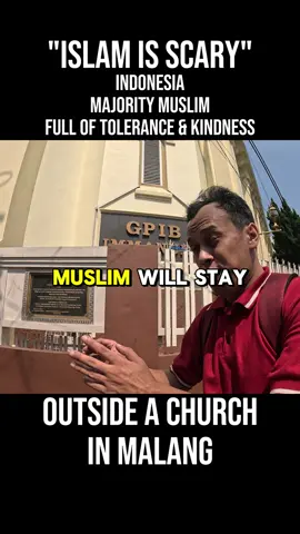 Mosque shares its space with other Religions! Tolerance and love here in Indonesia, Malang. Fantastic stuff. #indonesia #catholic #islam #indonesia🇮🇩