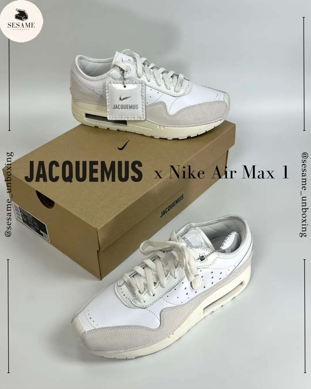 Thoughts on this @Jacquemus x @Nike Air Max 1 ? 👀 #am1 #snkrs #nike #jacquemus #airmax1 #sneakers 