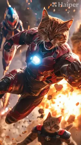 ironnyan #ai #aiart #marvelcomics #ironman #marvelheroes #cats #pet 