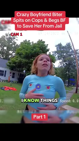 Crazy Boyfriend Biter Spits on Cops & Begs BF to Save Her From Jail