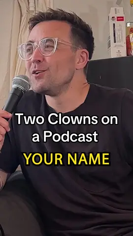 Two Clowns on A podcast. One with an interesting name and the other, a trained clown From episode 58 “Fresh Outta Clown School, Ayahuasca Experience, and Big American Talking w/ Brendan Lemon” Listen on Apple Podcast and Spotify #thirdculturekids #clowns #comedy #funny 