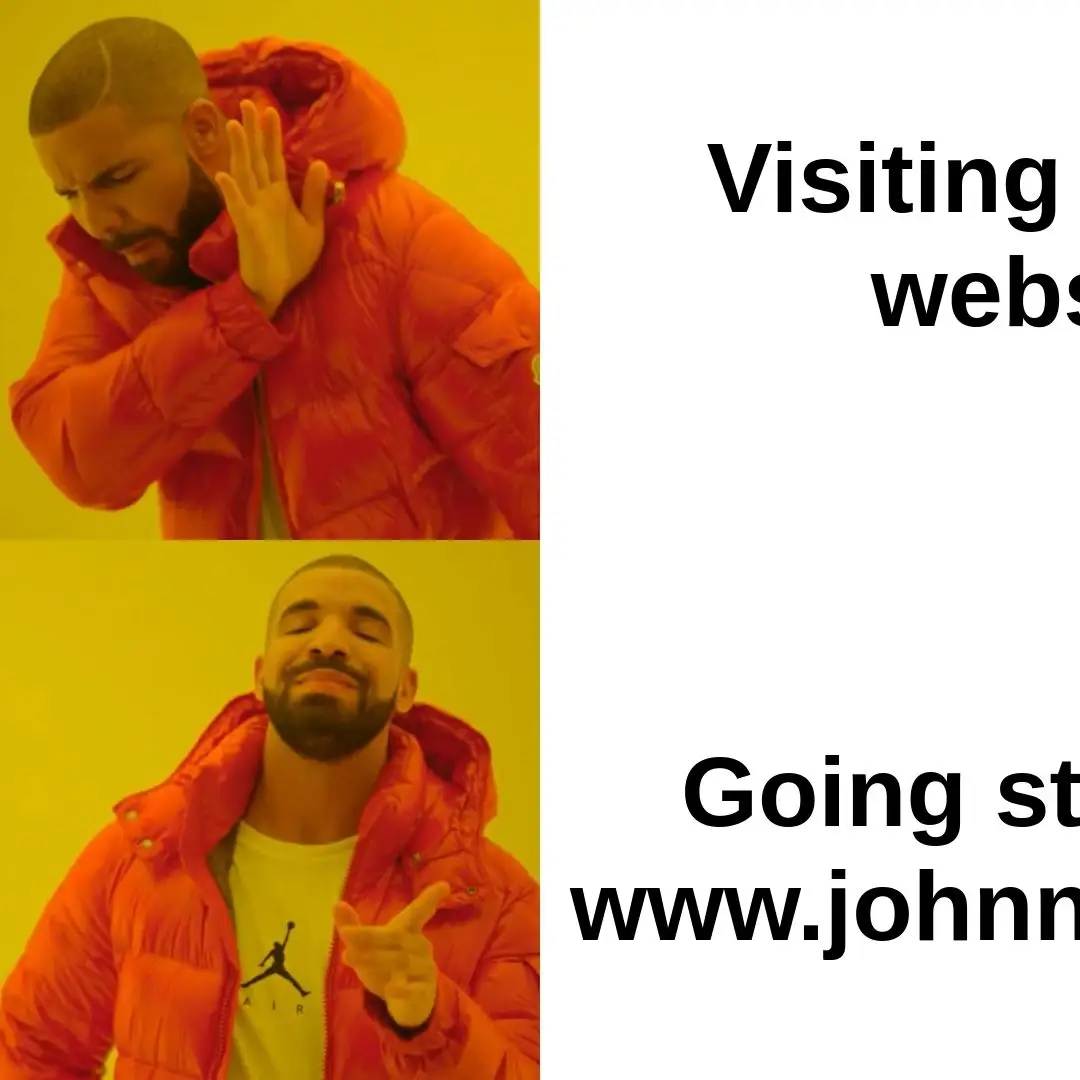 When you know where the good stuff is! 🎯 - Hit the link in our bio to shop now! 🛍️ #WebSurfing #JohnnyTirakDotCom #DrakeKnows #MemeLife