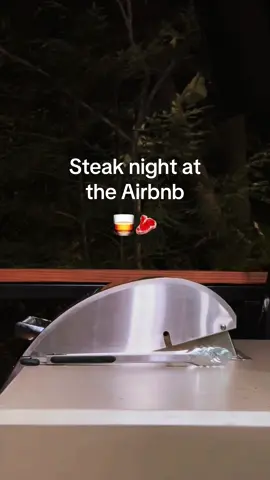Perfect steak night on vacation #Vlog #dayinmylife #cookingvlog #outdoorcooking #fyp #backporchvibes #steak 