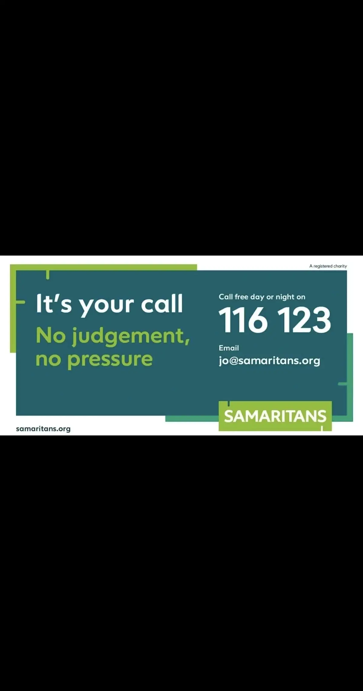 In the UK and need to talk? Call 116 123 