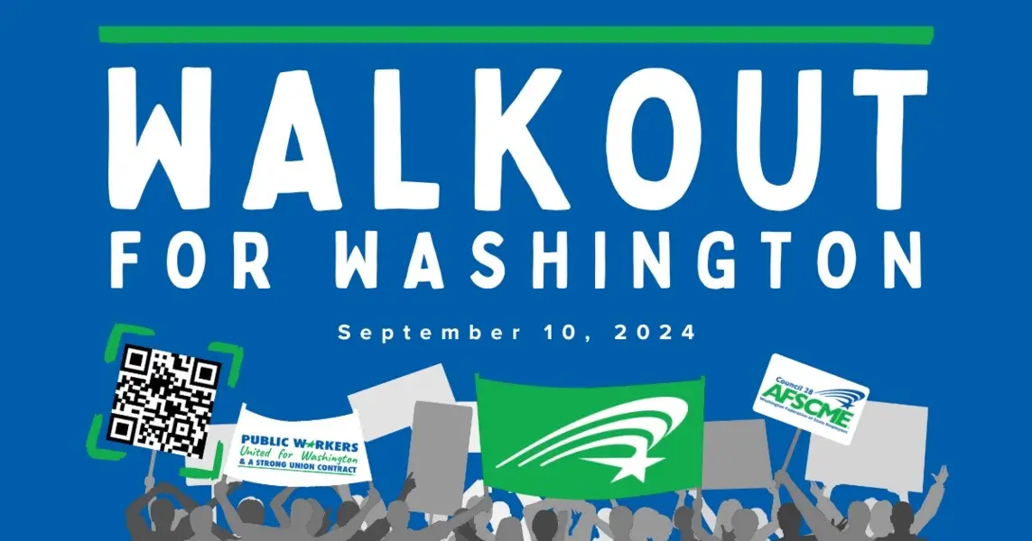 https://actionnetwork.org/event_campaigns/walkout-for-washington-map-rsvp-page-91024?stcid=92568 STRIKE READY ALERT! - Today at noon, over 50k state workers from across Washington are walking off the job, demanding a fair contract! Here in Tacoma, workers will be walking out of UW-Tacoma at noon with a rally at Commerce Plaza on Campus: 1900 Commerce St, Tacoma In Lakewood, Workers will be walking out of Western State Hospital at noon, rallying at the park across the street: 9601 Steilacoom Blvd SW, Lakewood Let's show them that Tacoma and Pierce county STAND with our state workers and that this is a UNION TOWN! #strike #walkout #washingtonstate #seattle #olympia #tacomawa #universityofwashington 