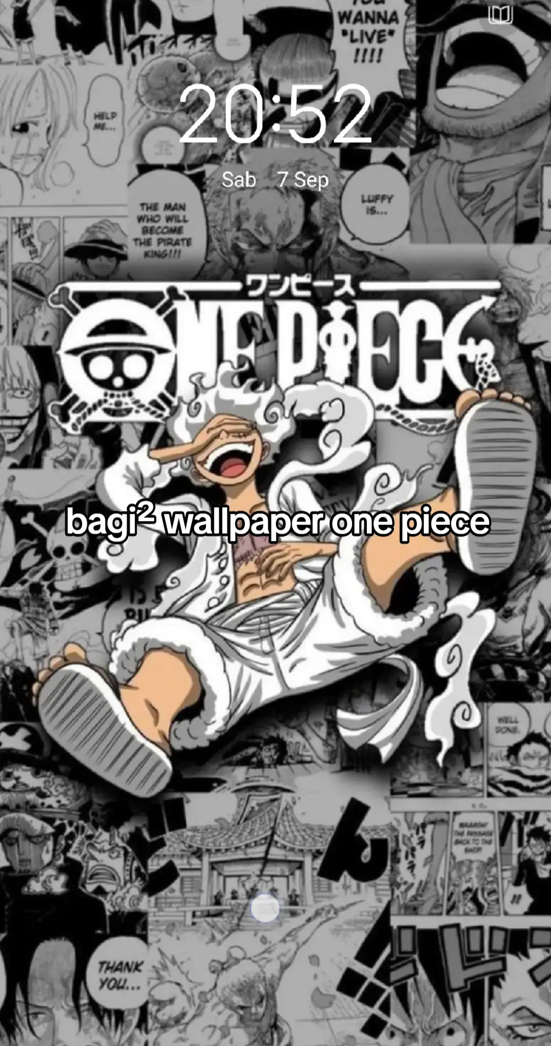 bagi² wallpaper one piece Luffy #fyp #animeboys #wallpapers #👑king_lufyy👿 #lufyygear5 #wallpaperlufygear5 #animetiktok 