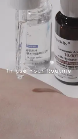 Why choose one when you can blend two for maximum benefits? Our Low Molecular Hyaluronic Acid and Tranexamic Acid 10% create the ultimate duo to deeply hydrate and brighten your skin. By mixing these two ingredients, you’re giving your skin the intense moisture it craves while fading dark sports for a radiant, even complexion 🌱✨ How are you elevating your skincare routine today? Let us know in the comments! 💬 #skincareroutine #glassskin #clearskin #kbeauty #koreanskincare #skincare #organicity #hyaluronicacid #tranexamicacid 