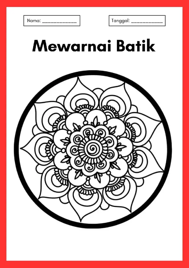 Warnai, gunting, tempel ke stik jadi kipas cantik #lkpd #lkpdmewarnai #mewarnaibatik 