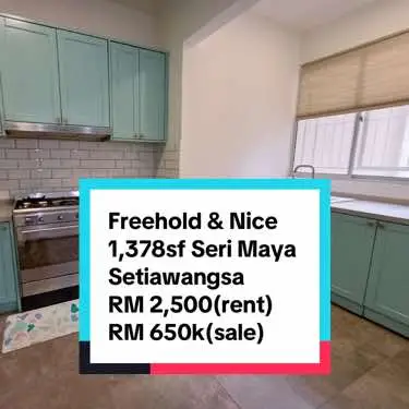 Puas hati betul kalau dapat beli or sewa rumah in good condition. Size pulak luas. Low floor. Parking pun ada. Keselamatan pun bagus. Okay tak 📍Seri Maya Condominium ni? LRT setiawangsa depan entrance condo ni je tau!