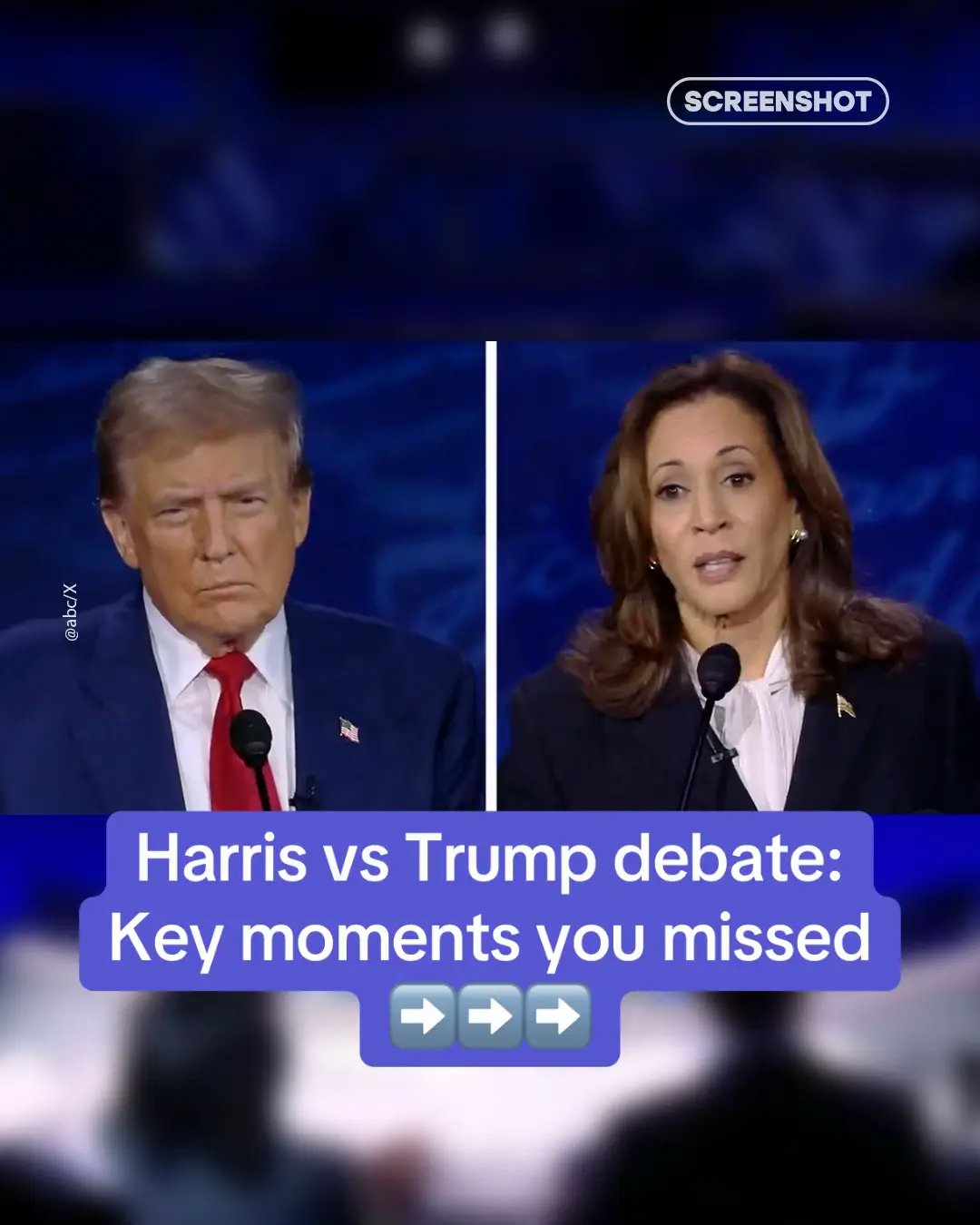 The first ever US presidential debate between Donald Trump and Kamala Harris took place on Tuesday 10th September.  Who do you think won the debate? SCREENSHOT is a next-gen digital media company creating content that matters to youth audiences globally. We deliver breaking news, politics, celebrity updates, sports and viral online trends directly to the next generation. Our content spans street interviews, video explainers, image carousels, and vodcast clips, reaching young viewers where it matters most. Follow @SCREENSHOThq for the latest updates. For news purposes only. #uselection2024 #kamalaharris #donaldtrump #uspresidentialdebate #abcnews