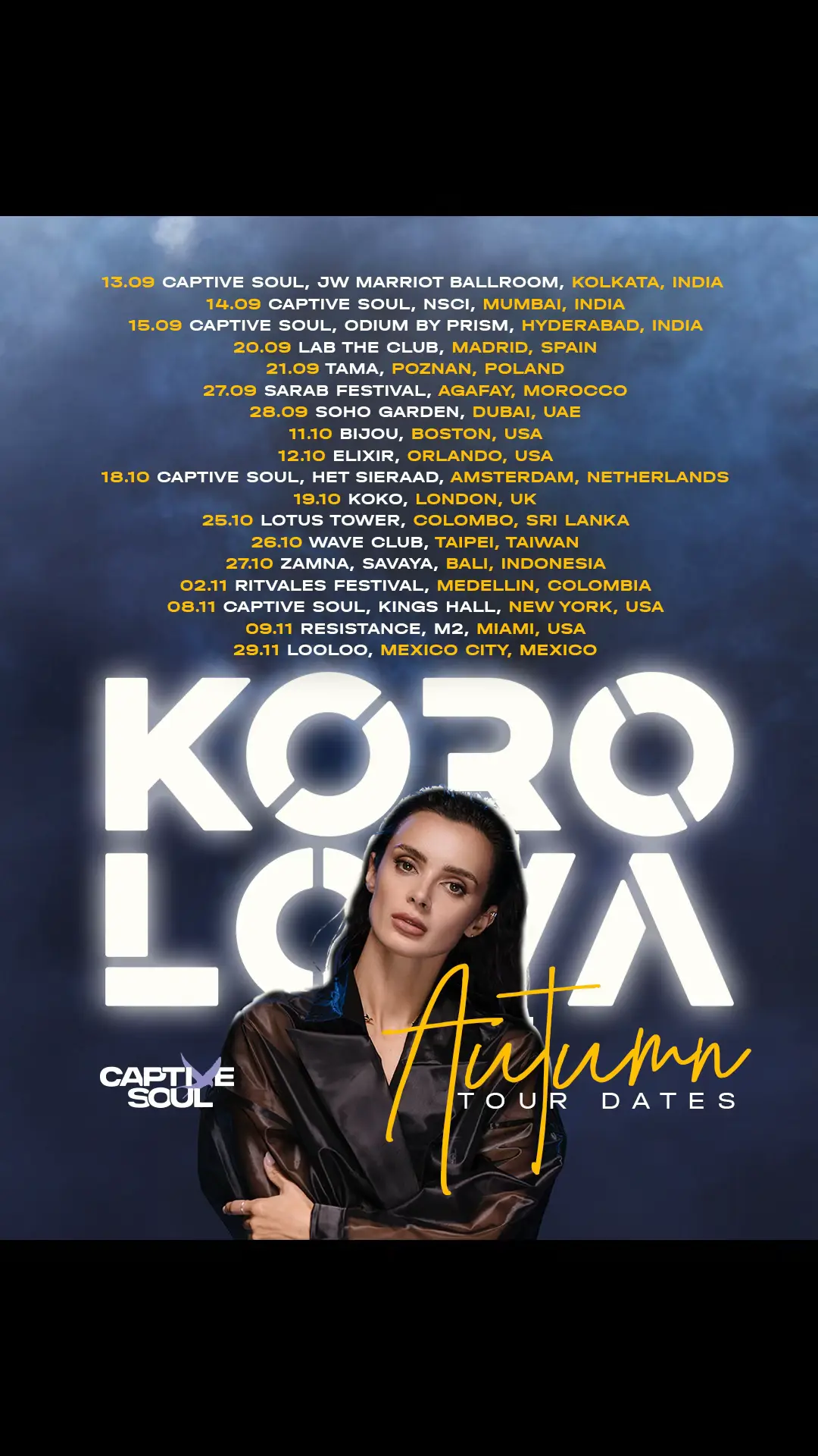 Cant wait to see you all at the dancefloor #korolova #korolovadj #korolovatourdates 