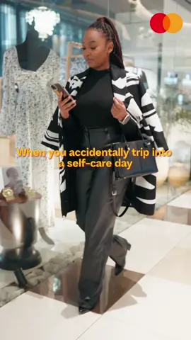 In case you trip and fall into a self-care day like I did, I would highly recommend using your @mastercardafrica like I did.  It's safe and secure, reliable and easy to use! 🖤 #mastercard #priceless #tapandgo