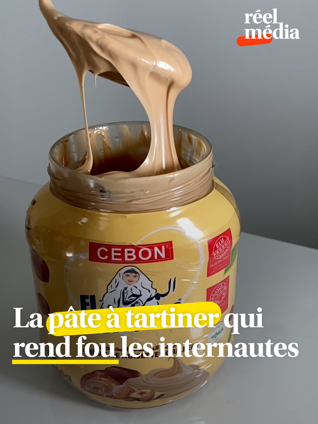 “C’est bon mais c’est hyper sucré.”   La pâte à tartiner El Mordjene, originaire d'Algérie, fait un carton sur les réseaux sociaux, à tel point qu'elle est en rupture de stock en France. Elle a été élue produit de l'année en Algérie en 2024. #ElMordjene #algerie