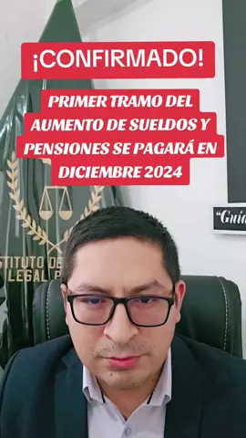 CONFIRMADO / Primer tramo del aumento de sueldos y pensiones para policías y militares se pagará en DICIEMBRE 2024. @Ministerio del Interior 🇵🇪  @Policía Perú  @Instituto de Defensa Legal Pol 