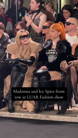 Madonna and Ice Spice front row at LUAR Fashion Show during New York Fashion Week on Sept. 10, 2024, in NYC. Credits to the owner(s) of the video and photo. @madonna #madonna #madonnafans #queenofpop #madonnamusic #mdna #madonnatiktok #newyork #fashionweek #newyorkfashionweek #nyfw #luar #icespice #2024 #foryou #foryoupage #fyp