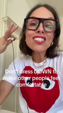 Don’t do that to yourself. There are better ways to bring people up. If you are dressing as your authentic self, and you make someone uncomfortable. That’s THEIR problem. But more often than not, you’ll find that being in your authenticity creates a safe space for others to be in their authenticity as well. Be yourself. You’ll attract those who are ready for you. #authenticstyle #personalstyle