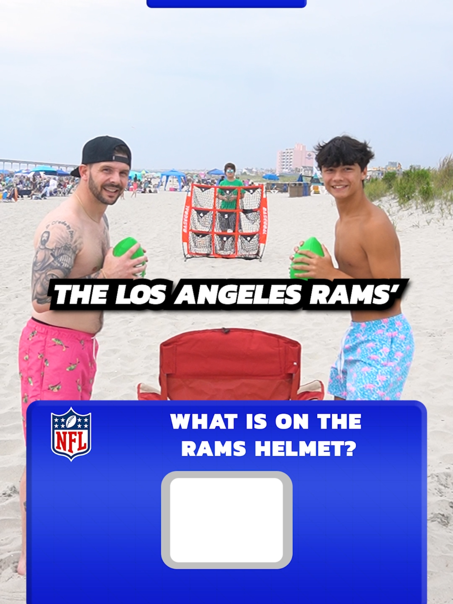 NFL Trivia On The Beach Is HARDER Than It Looks! #nfl #nfltrivia #eagles #steelers #buccaneers #cowboys #commanders #rams #browns #giants #patriots