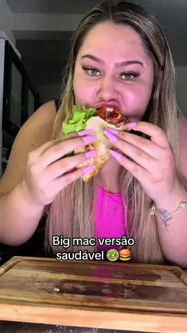 Big mac versão saudavel 😍❤️🥗😏 #bigmac #lanche #Fitness 