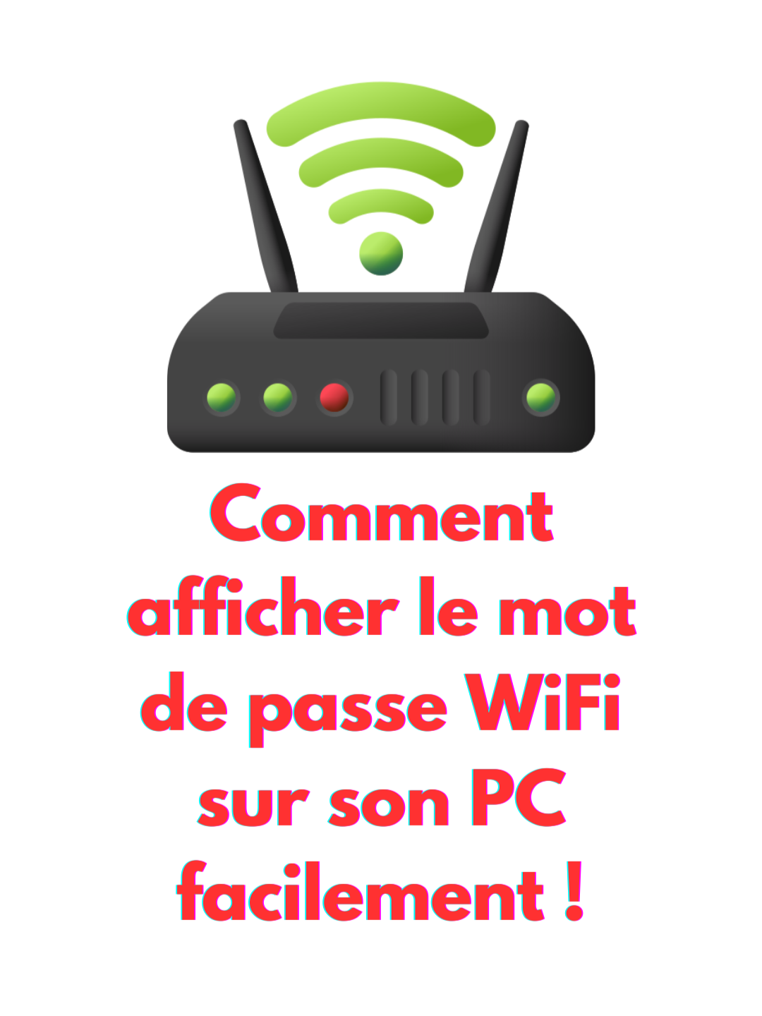 Comment afficher le mot de passe WiFi sur son PC facilement ! #pc #astuce #pctips #wifi