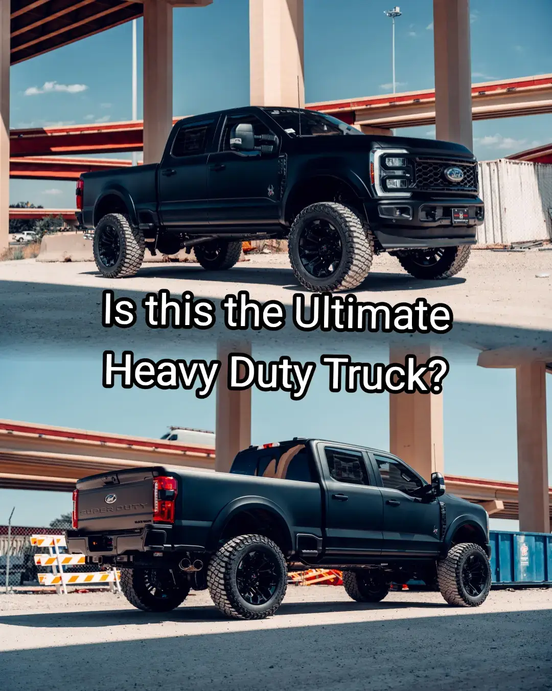 The Black Widow Ford F250 in Matte Black! 🕷️ #ford #alumiduty #superduty #blackwidow #fordf250 #powerstroke #2024superduty