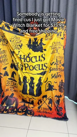 I got a NEW BLANKET #viral #tiktokshop #spookyseason #hocuspocus #hocuspocus #sandersonsisters #witches #halloween #halloween2024 #horror 
