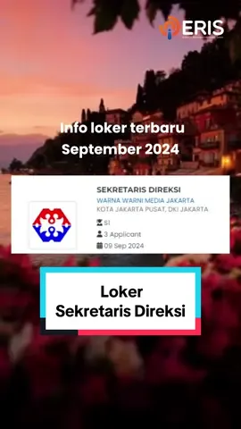 Loker terbaru untuk Sekretaris Direksi nih! Kalo kalian sesuai dengan kriterianya, bisa langsung apply lewat aplikasi ERIS Recruitment ya! Mau cari lowongan kerja yang terpercaya, di ERIS Recruitment aja! #lowongankerja #loker2024 #infoloker #lokerterbaru #sekretaris #lowongansekretaris #lokerjakarta #aplikasicarikerja 