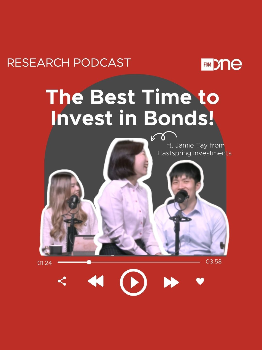 What is your ideal type (of portfolio)? ❤️ In this episode of iFAST Research Podcast, Jamie Tay, Client Portfolio Manager from Eastspring Investments, shares the mid-year outlook for bonds and what she recommends investors to invest in during the next half of the year. Watch the full video 'Bonds Mid-Year Review 2024 ft. Eastspring Investments' on FSMOne's YouTube channel! #FSMOne #iFAST #eastspringinvestments #bonds #marketoutlook #finance #podcast #investing #investingtips #finance101 #investing101 #financepodcast #marketupdate
